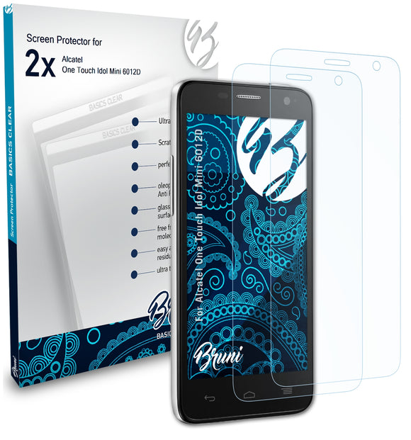 Bruni Basics-Clear Displayschutzfolie für Alcatel One Touch Idol Mini (6012D)