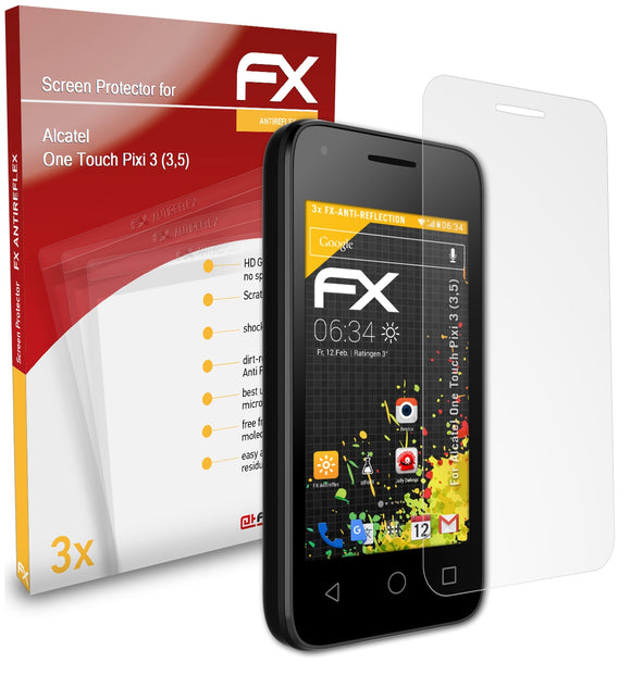 atFoliX FX-Antireflex Displayschutzfolie für Alcatel One Touch Pixi 3 (3,5)