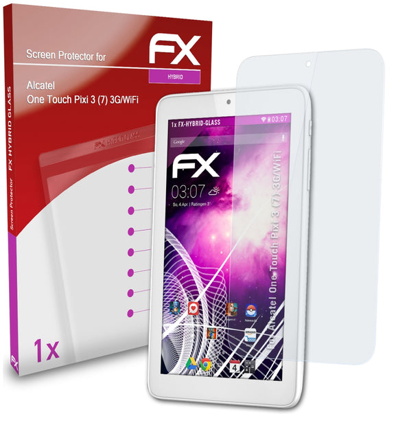 atFoliX FX-Hybrid-Glass Panzerglasfolie für Alcatel One Touch Pixi 3 (7) (3G/WiFi)