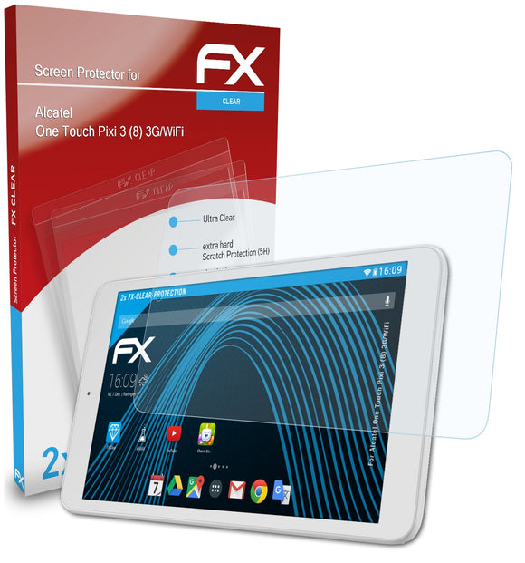 atFoliX FX-Clear Schutzfolie für Alcatel One Touch Pixi 3 (8) (3G/WiFi)