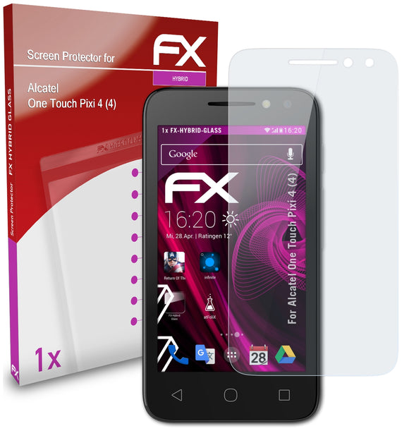 atFoliX FX-Hybrid-Glass Panzerglasfolie für Alcatel One Touch Pixi 4 (4)