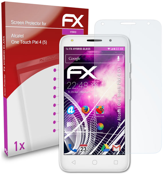atFoliX FX-Hybrid-Glass Panzerglasfolie für Alcatel One Touch Pixi 4 (5)
