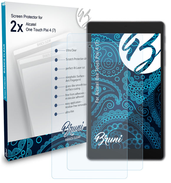 Bruni Basics-Clear Displayschutzfolie für Alcatel One Touch Pixi 4 (7)