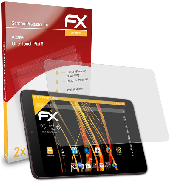 atFoliX FX-Antireflex Displayschutzfolie für Alcatel One Touch Pixi 8