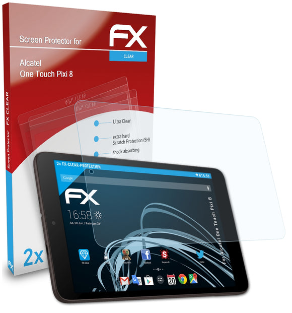 atFoliX FX-Clear Schutzfolie für Alcatel One Touch Pixi 8