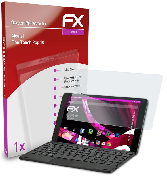 atFoliX FX-Hybrid-Glass Panzerglasfolie für Alcatel One Touch Pop 10