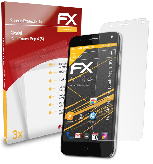 atFoliX FX-Antireflex Displayschutzfolie für Alcatel One Touch Pop 4 (5)