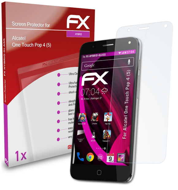 atFoliX FX-Hybrid-Glass Panzerglasfolie für Alcatel One Touch Pop 4 (5)