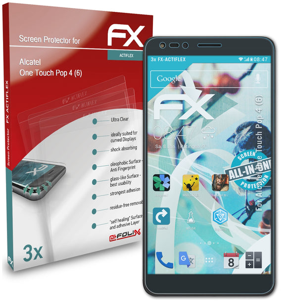atFoliX FX-ActiFleX Displayschutzfolie für Alcatel One Touch Pop 4 (6)