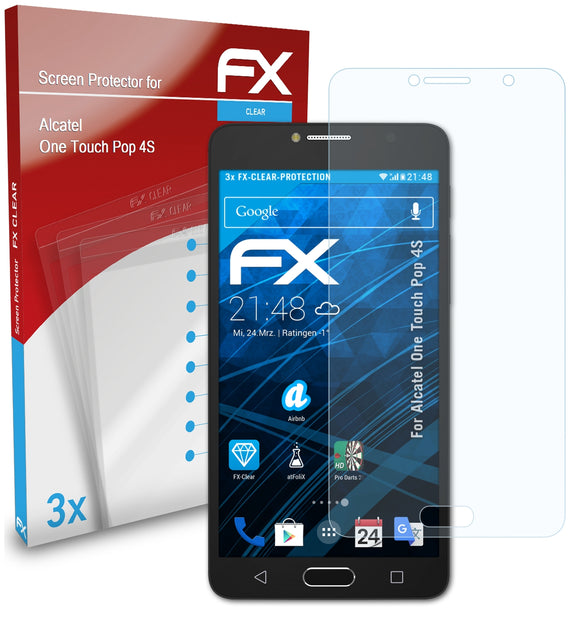 atFoliX FX-Clear Schutzfolie für Alcatel One Touch Pop 4S