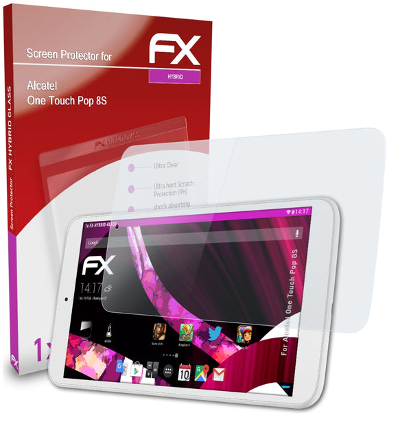 atFoliX FX-Hybrid-Glass Panzerglasfolie für Alcatel One Touch Pop 8S