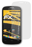 atFoliX Panzerfolie kompatibel mit Alcatel One Touch Pop C3, entspiegelnde und stoßdämpfende FX Schutzfolie (3X)