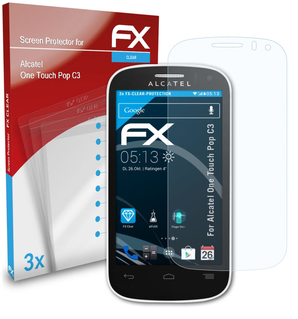 atFoliX FX-Clear Schutzfolie für Alcatel One Touch Pop C3