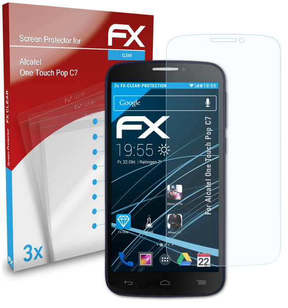 atFoliX FX-Clear Schutzfolie für Alcatel One Touch Pop C7