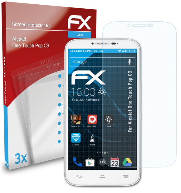 atFoliX FX-Clear Schutzfolie für Alcatel One Touch Pop C9