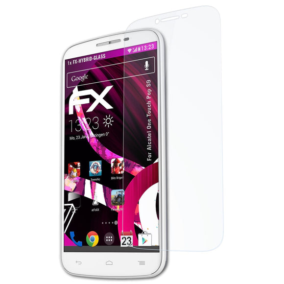atFoliX FX-Hybrid-Glass Panzerglasfolie für Alcatel One Touch Pop S9