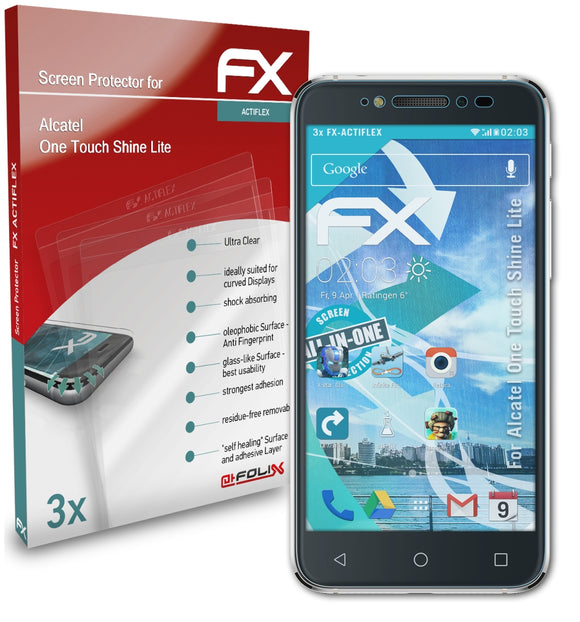 atFoliX FX-ActiFleX Displayschutzfolie für Alcatel One Touch Shine Lite