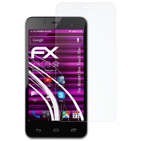 atFoliX FX-Hybrid-Glass Panzerglasfolie für Alcatel One Touch Star