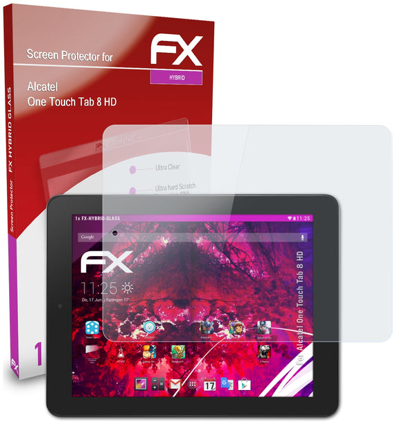 atFoliX FX-Hybrid-Glass Panzerglasfolie für Alcatel One Touch Tab 8 HD