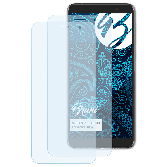 Bruni Basics-Clear Displayschutzfolie für Alcatel Onyx