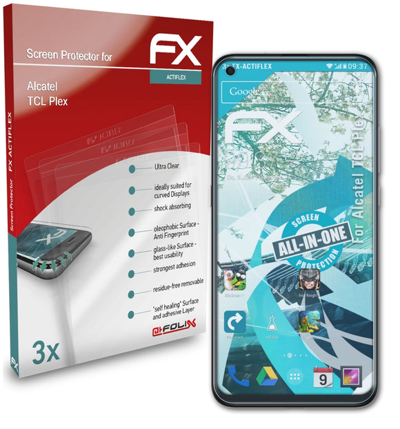 atFoliX FX-ActiFleX Displayschutzfolie für Alcatel TCL Plex