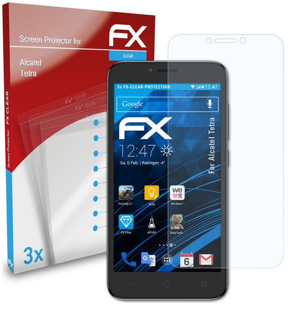 atFoliX FX-Clear Schutzfolie für Alcatel Tetra