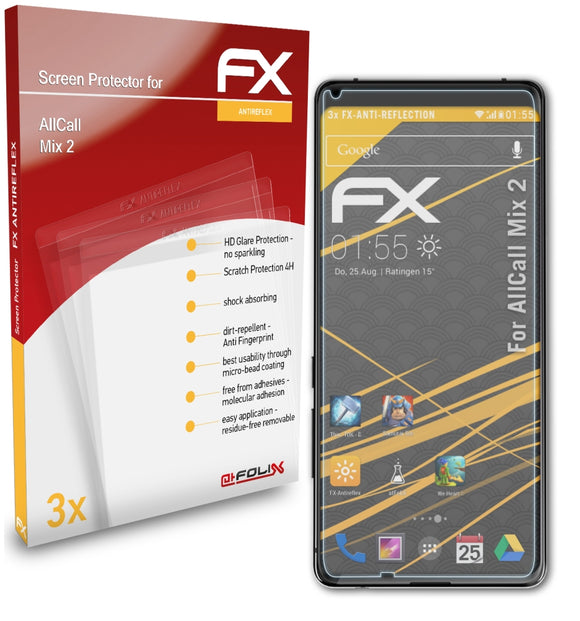 atFoliX FX-Antireflex Displayschutzfolie für AllCall Mix 2