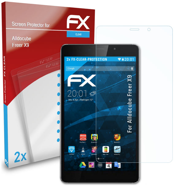 atFoliX FX-Clear Schutzfolie für Alldocube Freer X9