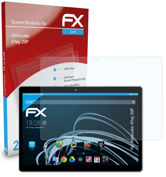 atFoliX FX-Clear Schutzfolie für Alldocube iPlay 20P