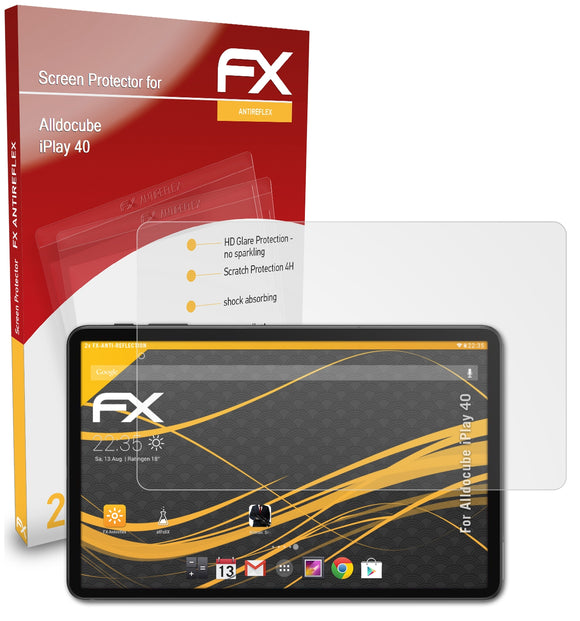 atFoliX FX-Antireflex Displayschutzfolie für Alldocube iPlay 40