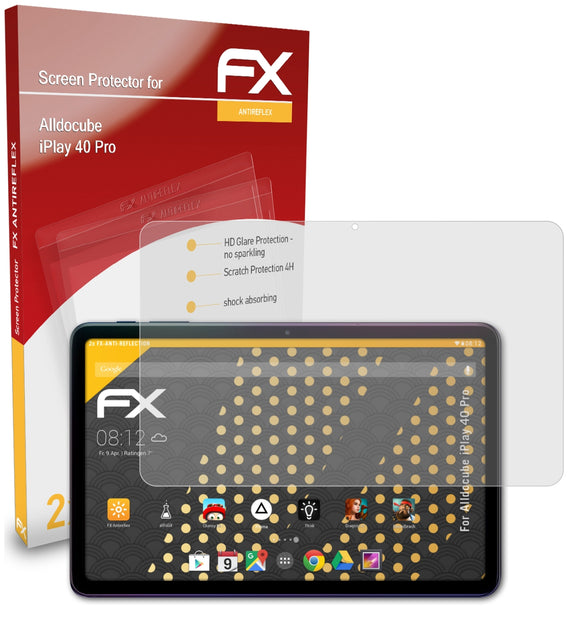 atFoliX FX-Antireflex Displayschutzfolie für Alldocube iPlay 40 Pro
