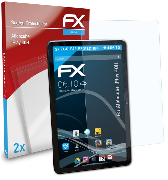 atFoliX FX-Clear Schutzfolie für Alldocube iPlay 40H