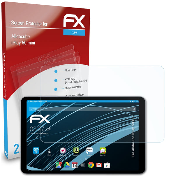 atFoliX FX-Clear Schutzfolie für Alldocube iPlay 50 mini