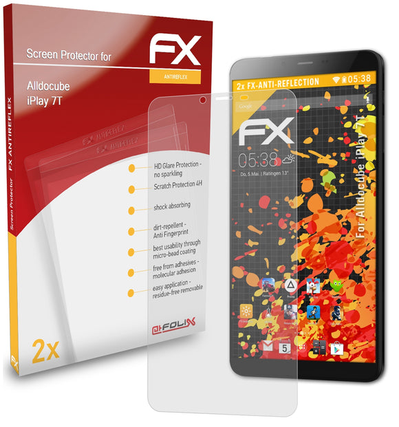 atFoliX FX-Antireflex Displayschutzfolie für Alldocube iPlay 7T