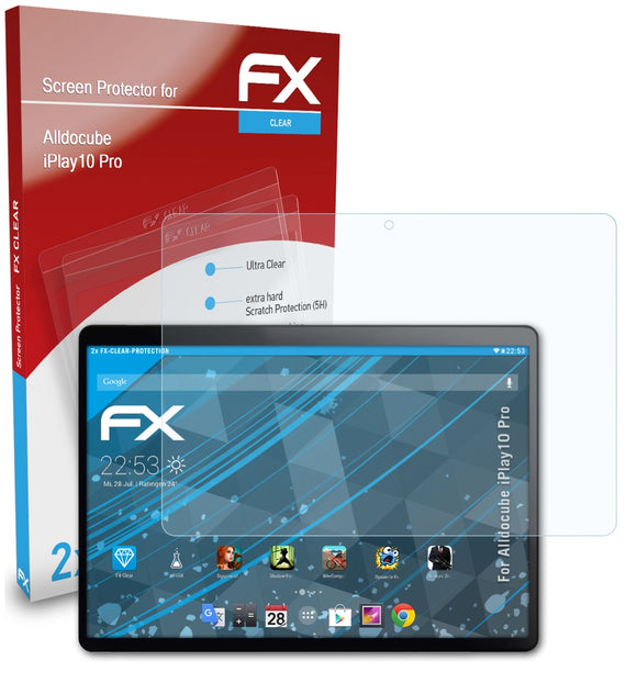 atFoliX FX-Clear Schutzfolie für Alldocube iPlay10 Pro