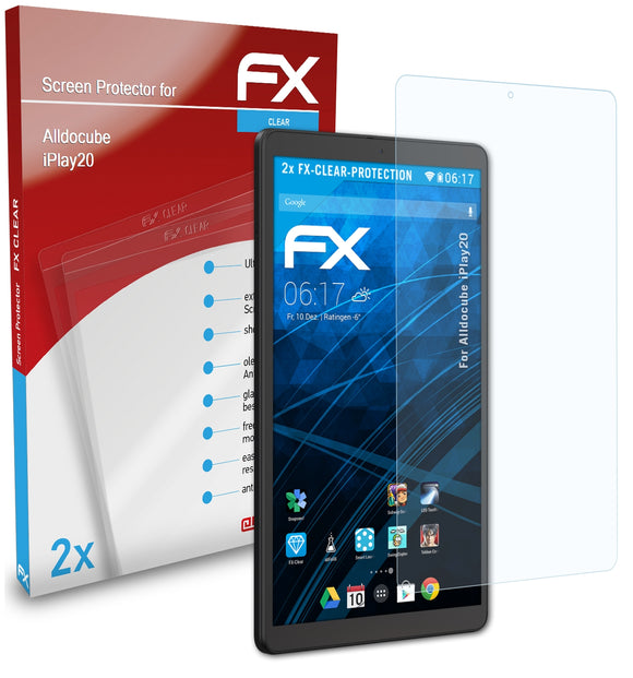atFoliX FX-Clear Schutzfolie für Alldocube iPlay20