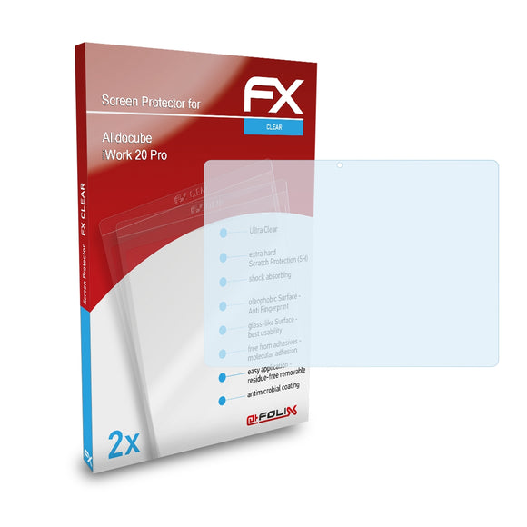 atFoliX FX-Clear Schutzfolie für Alldocube iWork 20 Pro