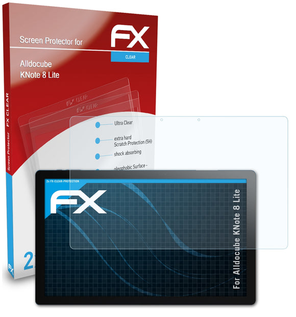 atFoliX FX-Clear Schutzfolie für Alldocube KNote 8 Lite