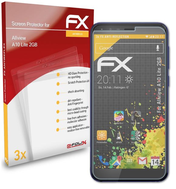 atFoliX FX-Antireflex Displayschutzfolie für Allview A10 Lite 2GB