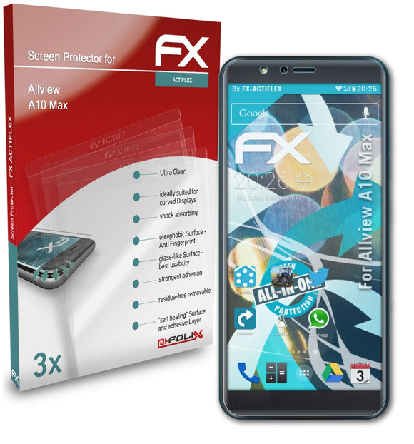 atFoliX FX-ActiFleX Displayschutzfolie für Allview A10 Max