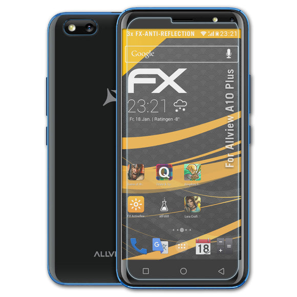 atFoliX FX-Antireflex Displayschutzfolie für Allview A10 Plus
