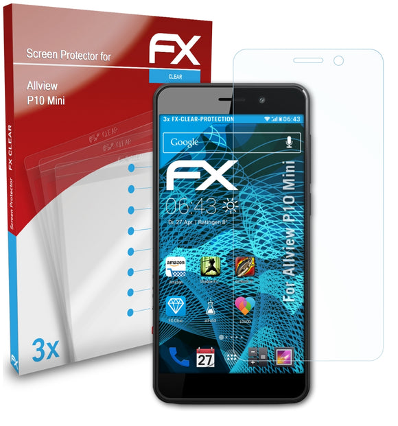atFoliX FX-Clear Schutzfolie für Allview P10 Mini