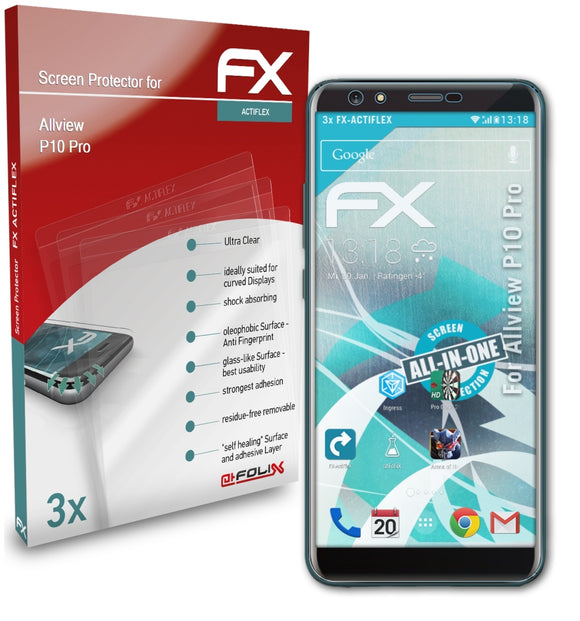 atFoliX FX-ActiFleX Displayschutzfolie für Allview P10 Pro