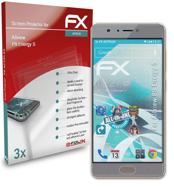 atFoliX FX-ActiFleX Displayschutzfolie für Allview P9 Energy S