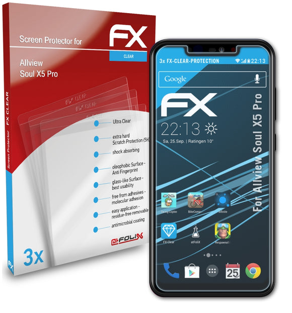 atFoliX FX-Clear Schutzfolie für Allview Soul X5 Pro