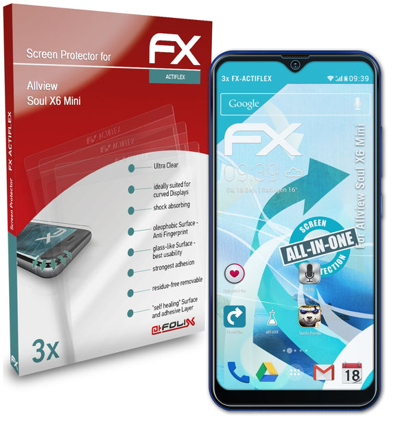 atFoliX FX-ActiFleX Displayschutzfolie für Allview Soul X6 Mini