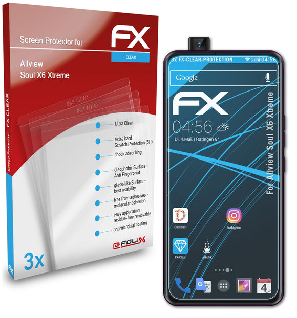 atFoliX FX-Clear Schutzfolie für Allview Soul X6 Xtreme