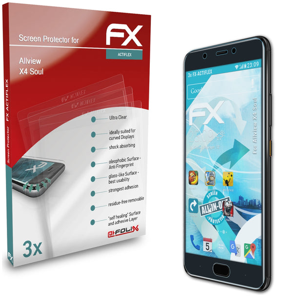 atFoliX FX-ActiFleX Displayschutzfolie für Allview X4 Soul