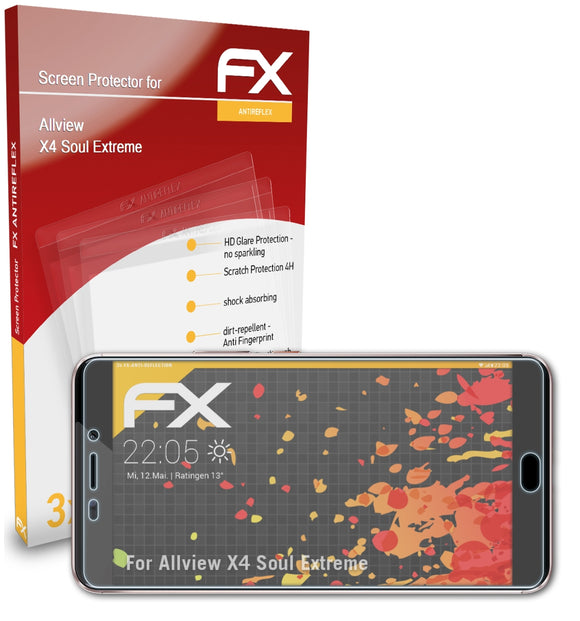 atFoliX FX-Antireflex Displayschutzfolie für Allview X4 Soul Extreme