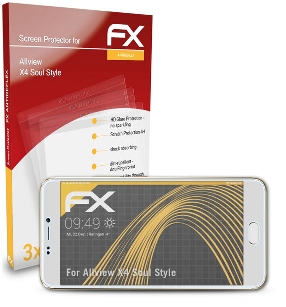 atFoliX FX-Antireflex Displayschutzfolie für Allview X4 Soul Style